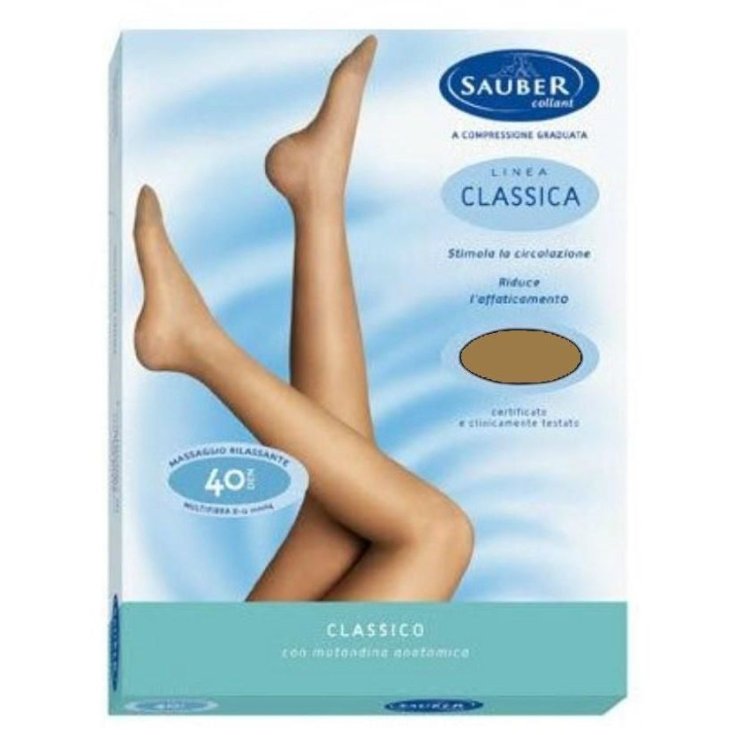 Collants Sauber Pharma Classic Line 40 DEN Couleur Beige Taille 5