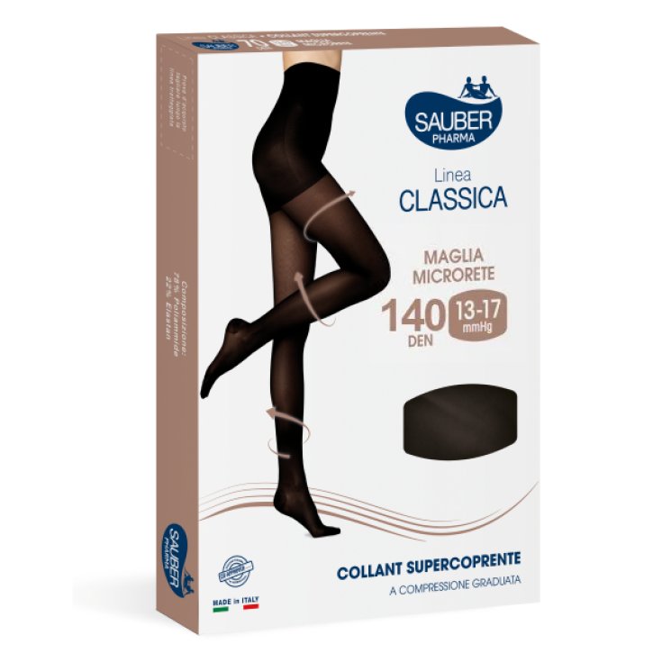 Sauber Classic Line Classic Collants de massage thérapeutique 140 Den Noir Taille 3