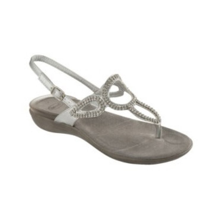 Scholl Glossy Tongs Femme Gelactive Semelle Intérieure Couleur Argent Taille 39