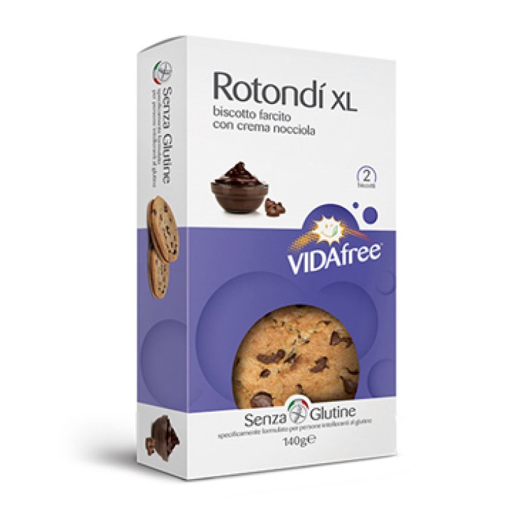 Vidafree Rotondì XL avec Crème de Noisette Biscuits Sans Gluten 140g