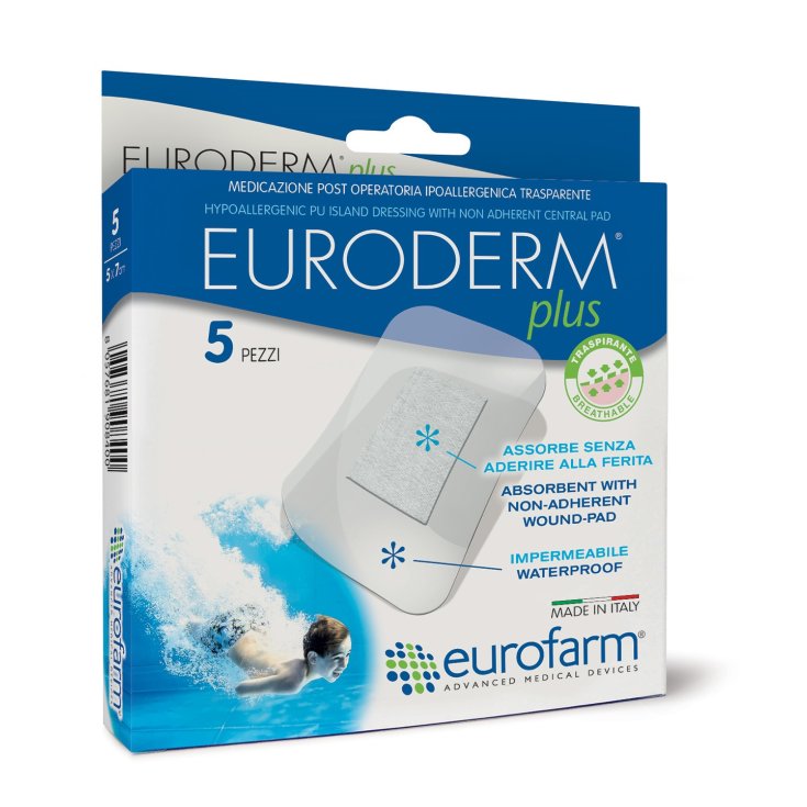 Euroderm Plus Pansement Adhésif Stérile 10x10cm 5 Pansements