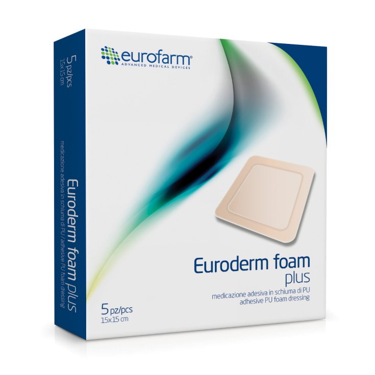Euroderm Foam Plus Pansement Mousse Polyuréthane 15x15cm 5Médicaments