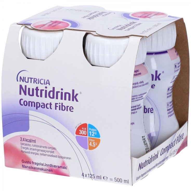 Nutridrink Fibre Compacte Fraise Nutricia 4x125ml