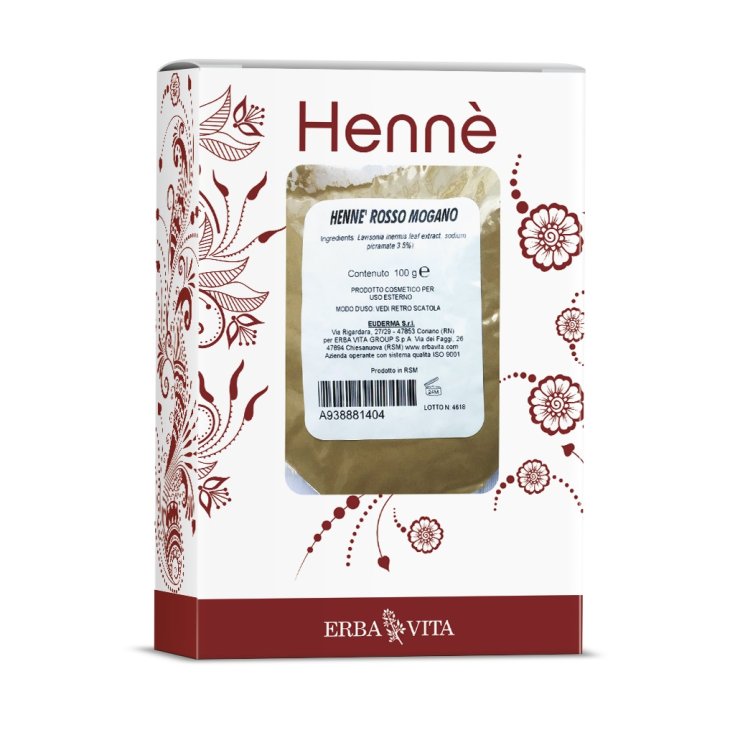 ErbaVita Henné Coloration Cheveux Rouge Acajou 100g