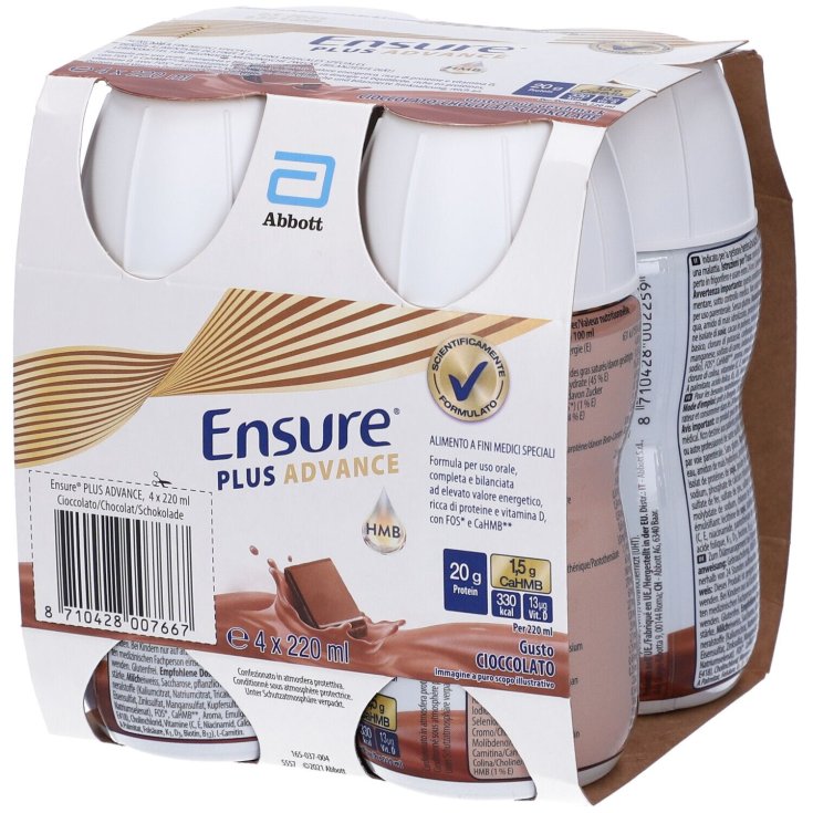 Ensure PLUS ADVANCE Abbott Chocolat 4x220ml