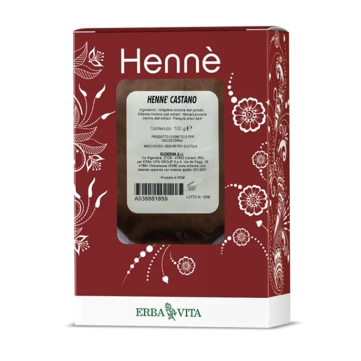 Erba Vita Henné Brun Coloration Cheveux 100g