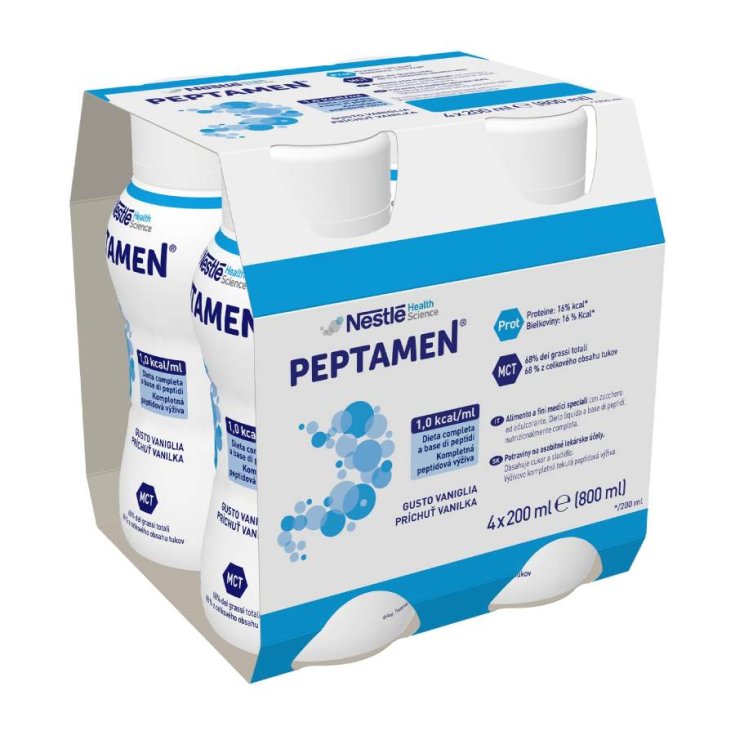 Nestlé Health Sceince Peptamen Vanille MCT Boisson Riche Pour Faciliter La Digestion Et L'Absorption 4 x200ml