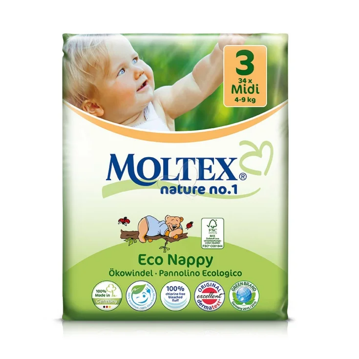 Moltox Couches Taille 3 Midi 4-9kg 34 Pièces