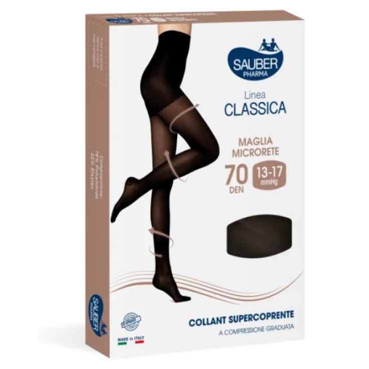 Collants Sauber Pharma Classic Line 70Den Jersey Lisse Couleur Noir Taille 3