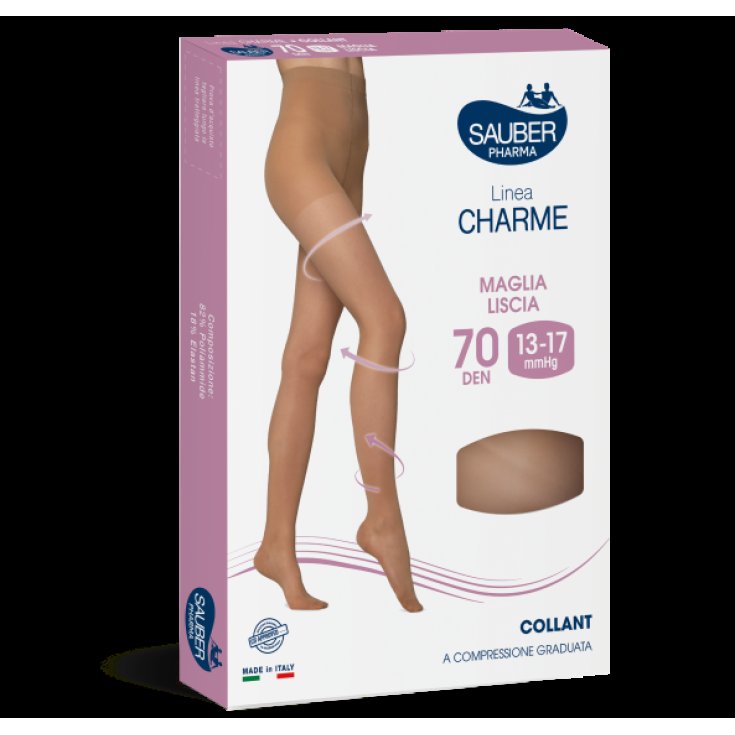 Sauber Pharma Classic Line Tights 70Den Smooth Mesh Couleur Beige Taille 2