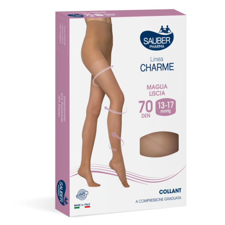 Collants Sauber Pharma Classic Line 140DEN Jersey Lisse Couleur Noir Taille 4