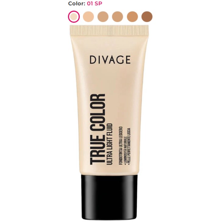 Divage True Color Fluide Ultra Léger Fontotinta 01 Porcelaine