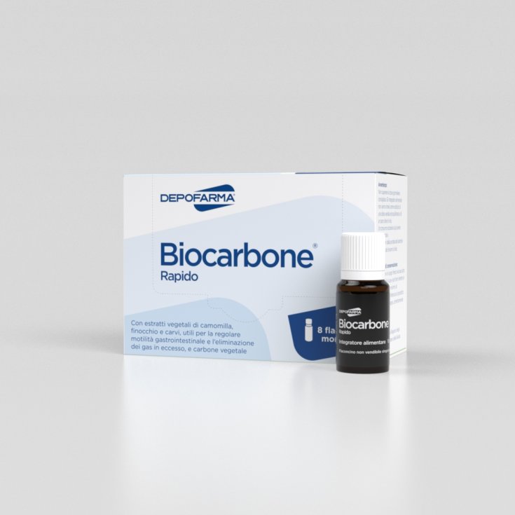 DepoFarma BioCarbone Rapido 8 Flacons unidoses