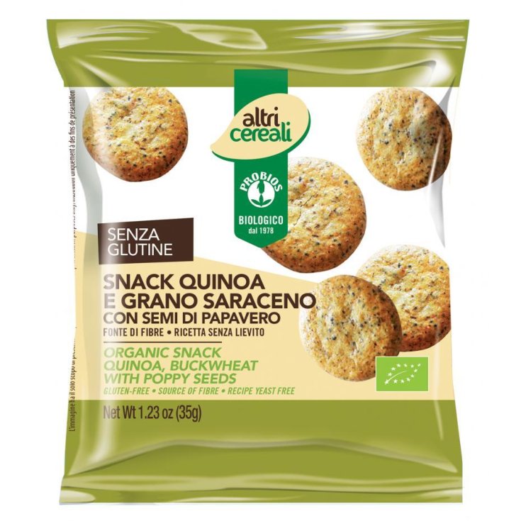 Autres Céréales Snacks Quinoa Et Sarrasin Aux Graines De Pavot Probios 35g