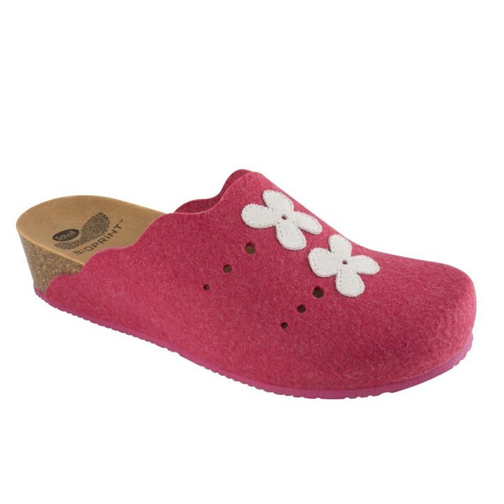 Dr. Scholl Beille chaussures en feutre corail et blanc n ° 38