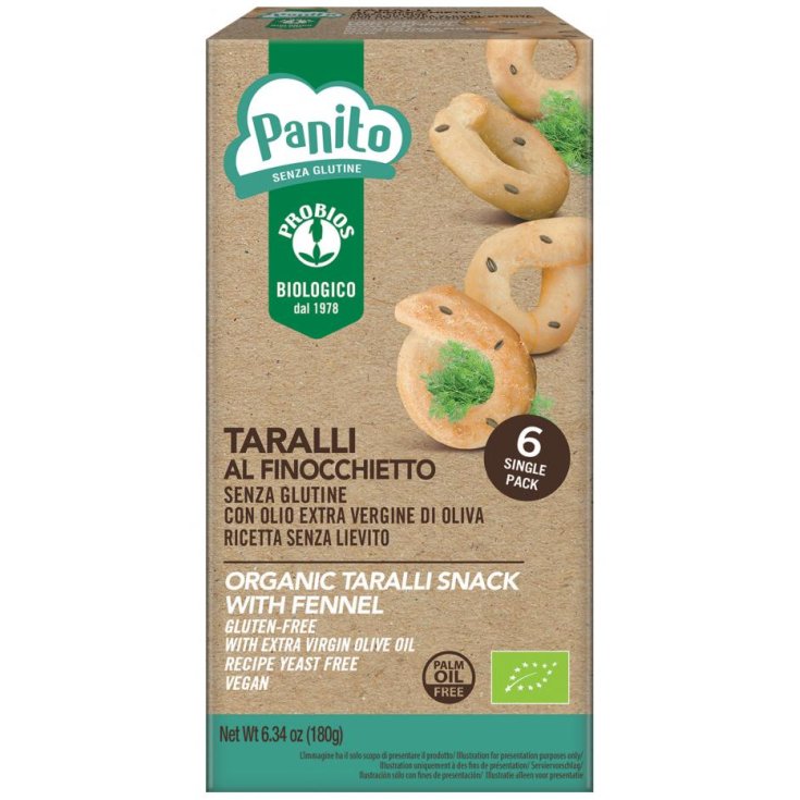 Patino Taralli Au Fenouil Sans Gluten Probios 180g