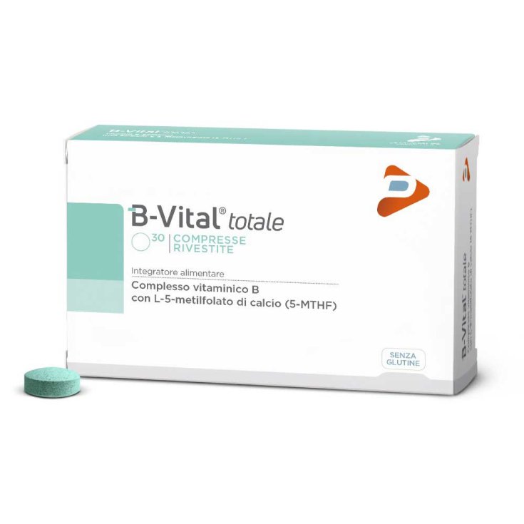PharmaLine B-vital Total Complément Alimentaire Sans Gluten 30 Comprimés Enrobés