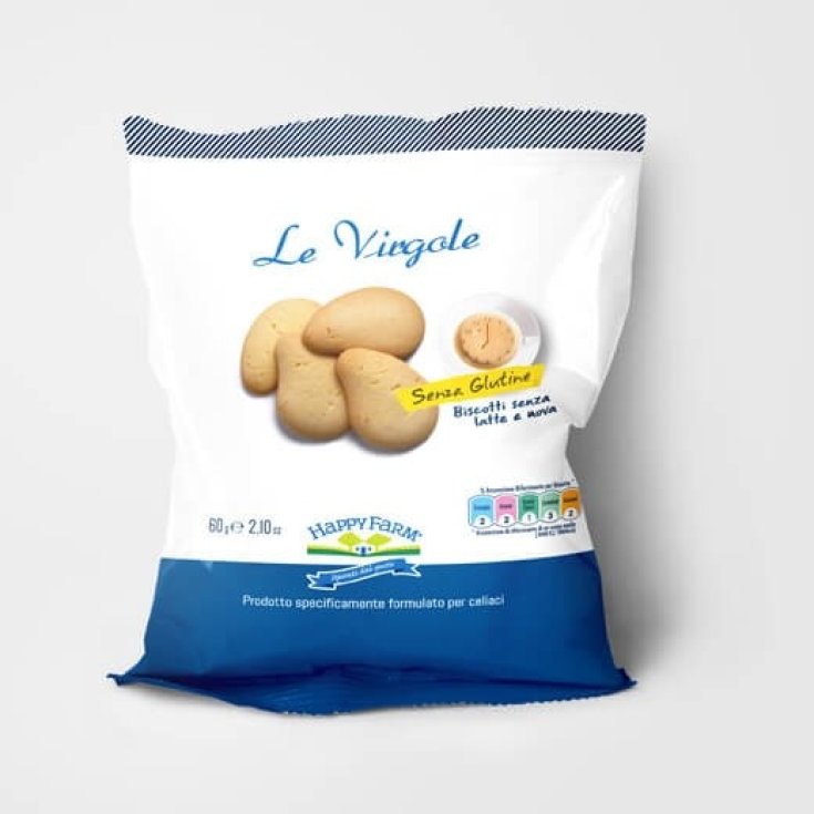 Happy Farm Le Virgole Classiche Biscuits Sans Gluten 60g