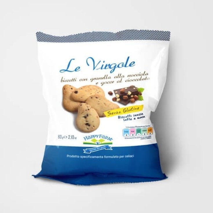 Happy Farm Le Virgole Aux Noisettes Et Graines De Chocolat 60g