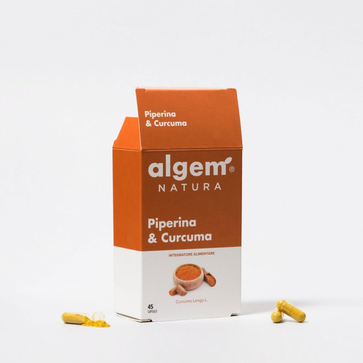 Algem Natura Pipérine & Curcuma Complément Alimentaire 45 Gélules