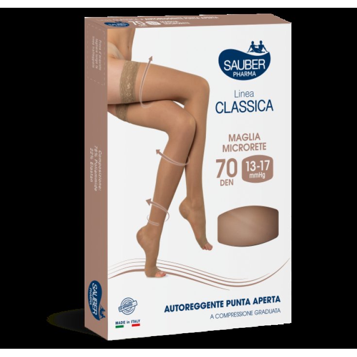 Desa Pharma 70 Den Open Toe Hold Ups Couleur Beige Taille 2