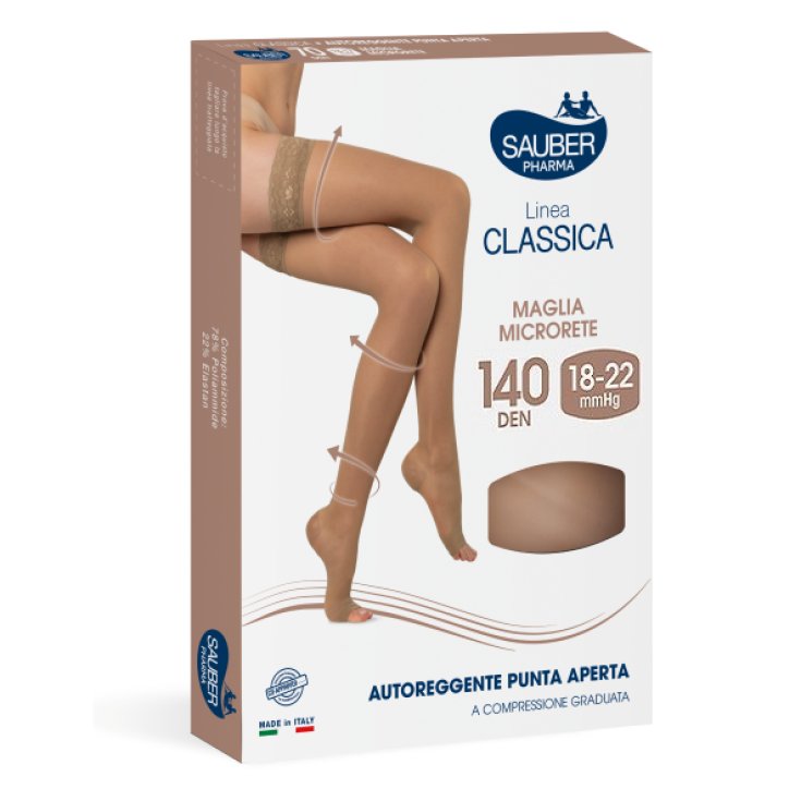 Sauber Open Toe Hold Ups 140Den Couleur Noir Taille 2