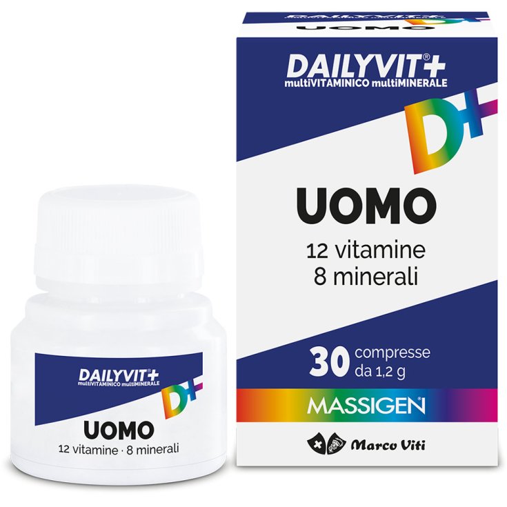12 Vitamines 8 Minéraux Homme DAILYVIT + 30 Comprimés