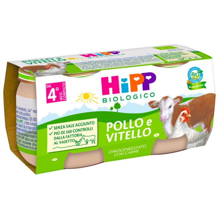 HiPP Poulet et Veau Bio 2x80g