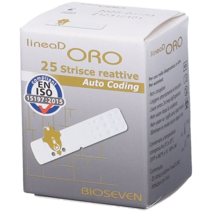 Bioseven Linea D Oro 50 Bandelettes de Glycémie
