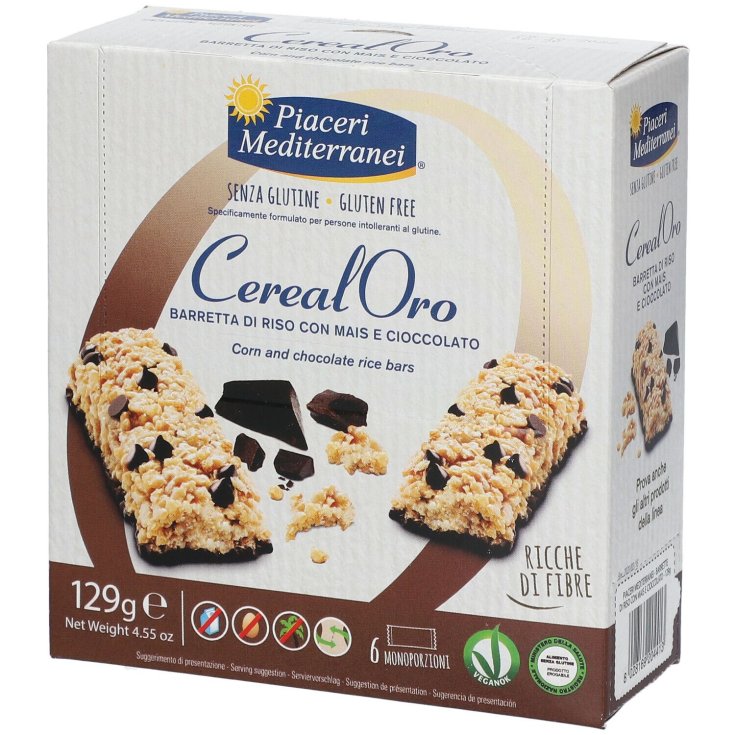 Piaceri Mediterranei Cereal Oro Riz Maïs Et Barre De Chocolat 6 Paquets Individuels