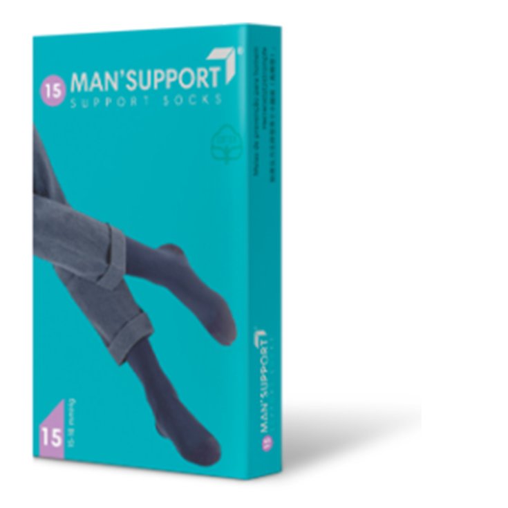 Man's Support Cotton Knee High 15 Noir 1