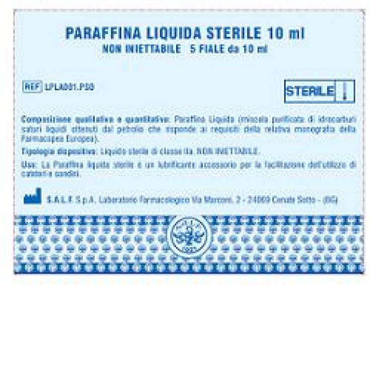 Paraffine Liquide Stérile 5 Flacons 10ml