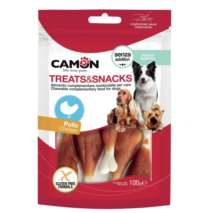 Camon Friandises aux cuisses de poulet Nourriture pour animaux de compagnie 100g