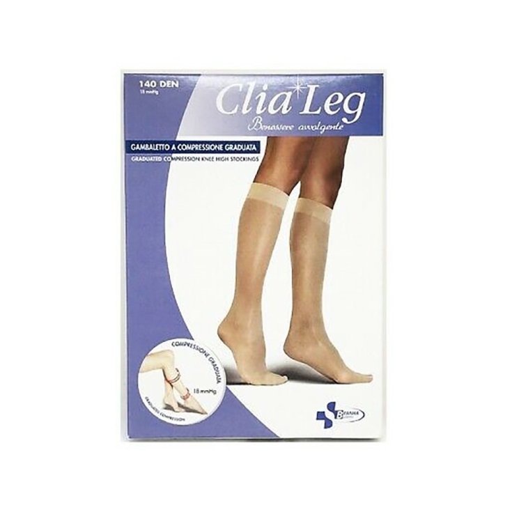 Clialeg Mi-bas 140Den Open Toe Couleur Playa Taille 1