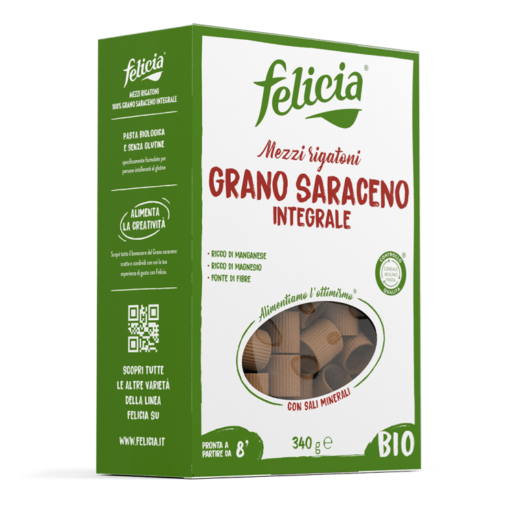 Felicia Bio Mezzi Rigatoni Pâtes de Sarrasin Bio 250g
