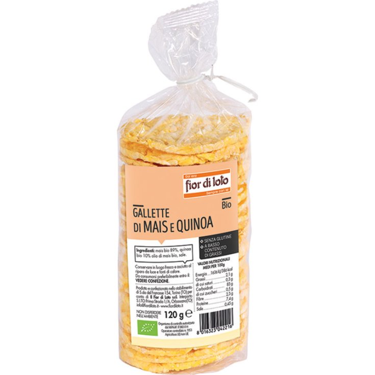 Fior di Loto Gallette Maïs Et Quinoa 120g