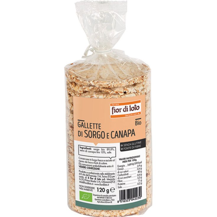 Fior di Loto Galettes De Sorgho Et De Chanvre Bio 120g