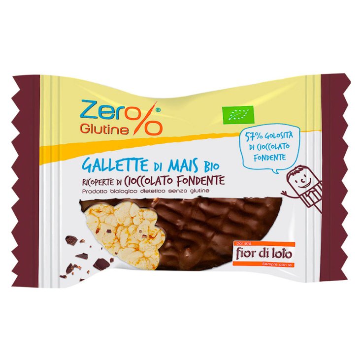 Fior Di Loto Galettes De Maïs Enrobées De Chocolat Noir Bio 32g