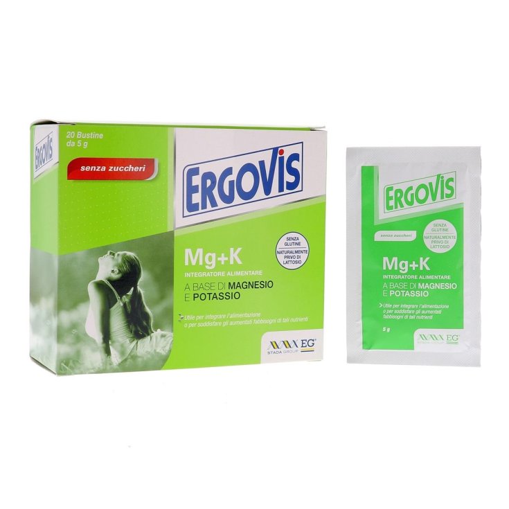Eg Ergovis Mg+K Complément Alimentaire Sans Sucre 20 Sachets x 5g