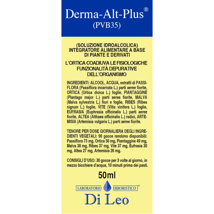 Herbal Laboratory Di Leo Derma Alt Plus 35 Gouttes 50 ml