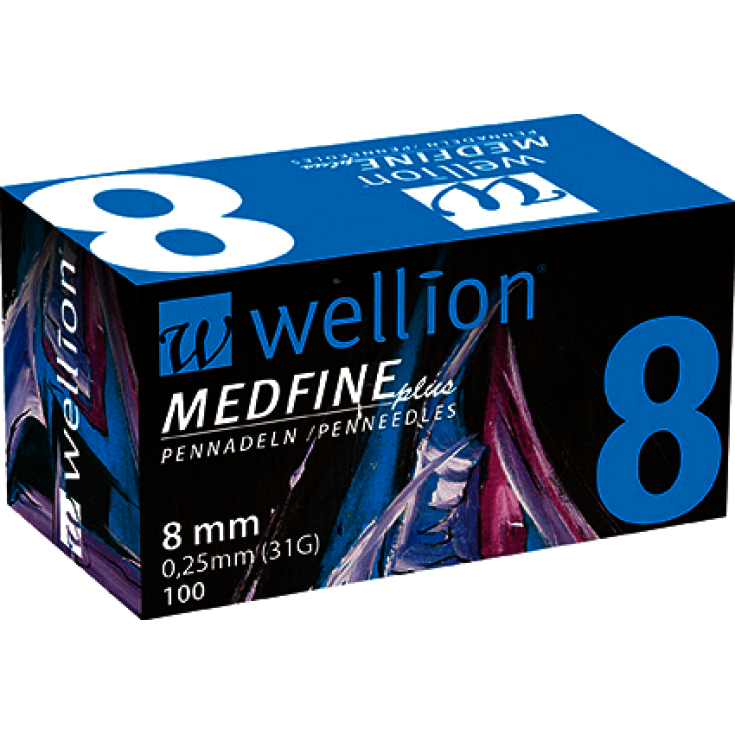 Wellion Medfine 8 Aiguilles Pour Mesurer L'Insuline G31 100 Pièces