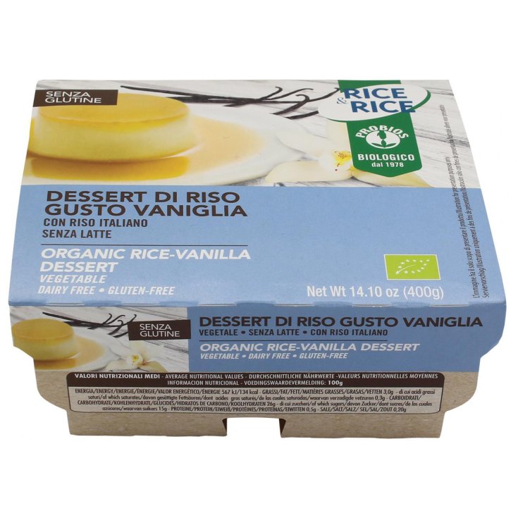 Rice & Rice Riz Dessert Saveur Vanille Probios 4x100g