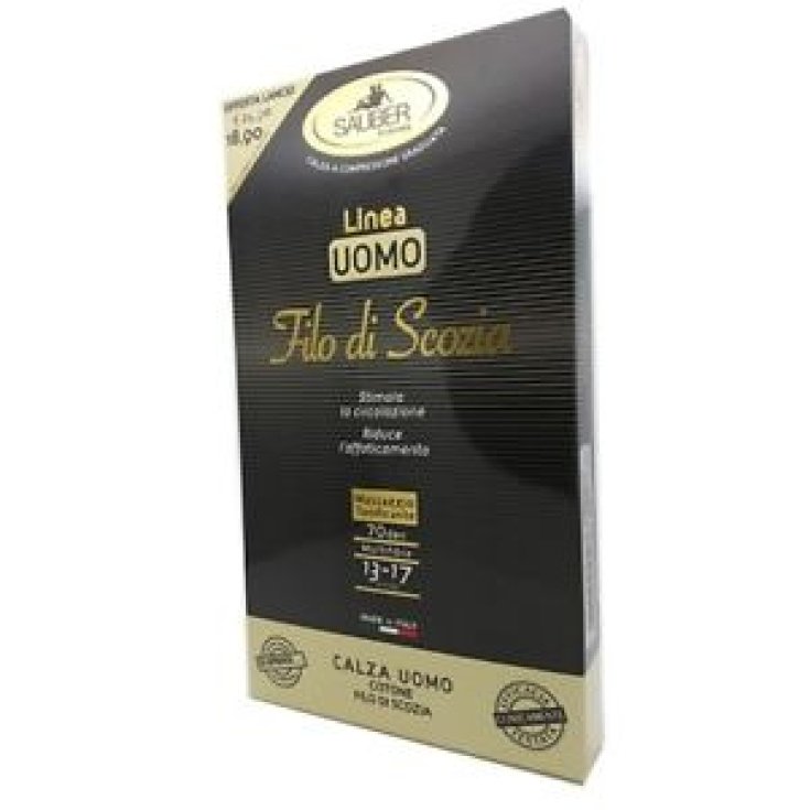 Chaussettes Fil d'Ecosse Sauber Homme 70 Couleur Noir Grandes Tailles (43-45)