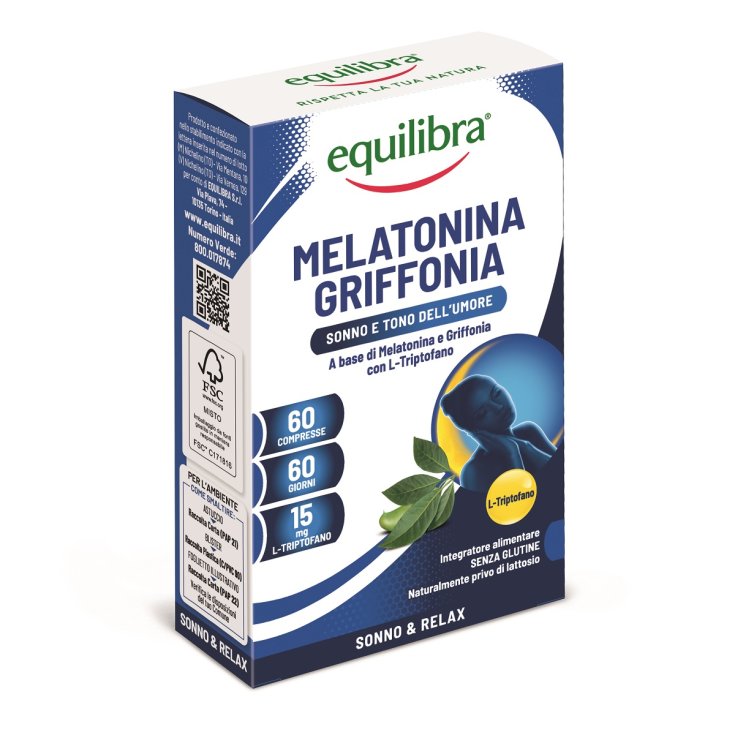 Mélatonine + Griffonia Equilibra® 60 Comprimés