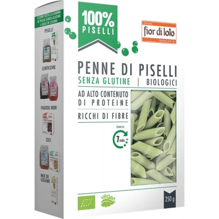 Fior Di Loto Penne Aux Pois Verts Sans Gluten 250g