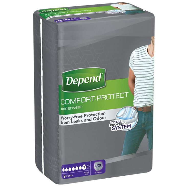 Depend Pants Men Comfort-Protect Taille L / XL 9 Unités