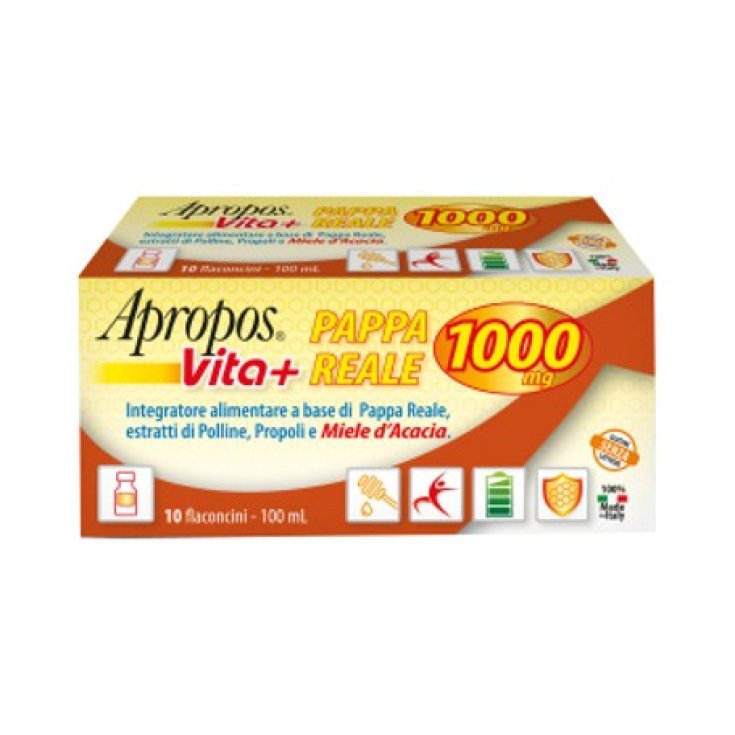 Apropos Vita+ Gelée Royale Complément Alimentaire Sans Gluten Et Sans Lactose 500 mg 10 Ampoules