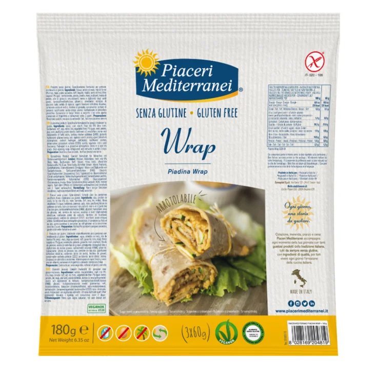 Piaceri Mediterranei Wrap Piadina Sans Gluten 180g