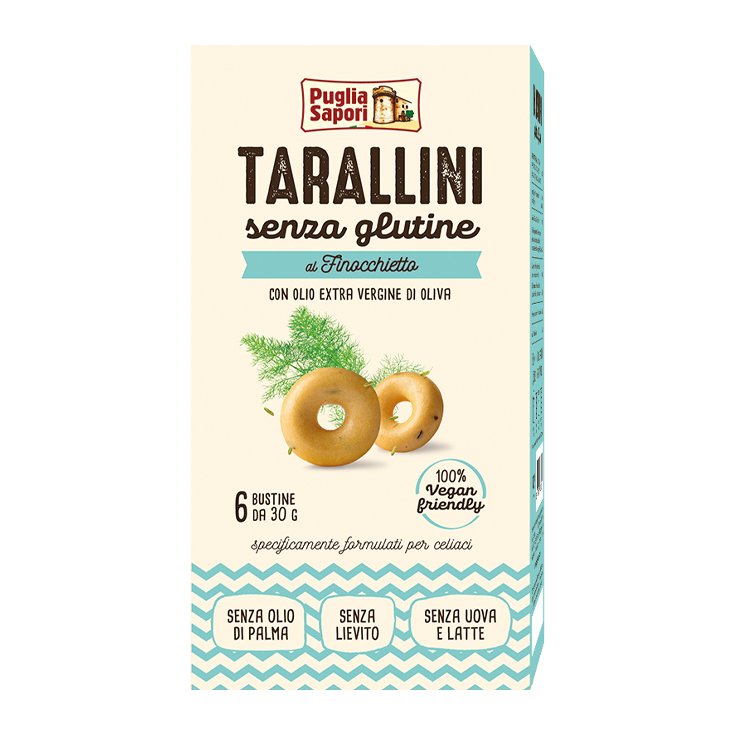 Puglia Sapori Tarallini Fenouil Sans Gluten 6x30g