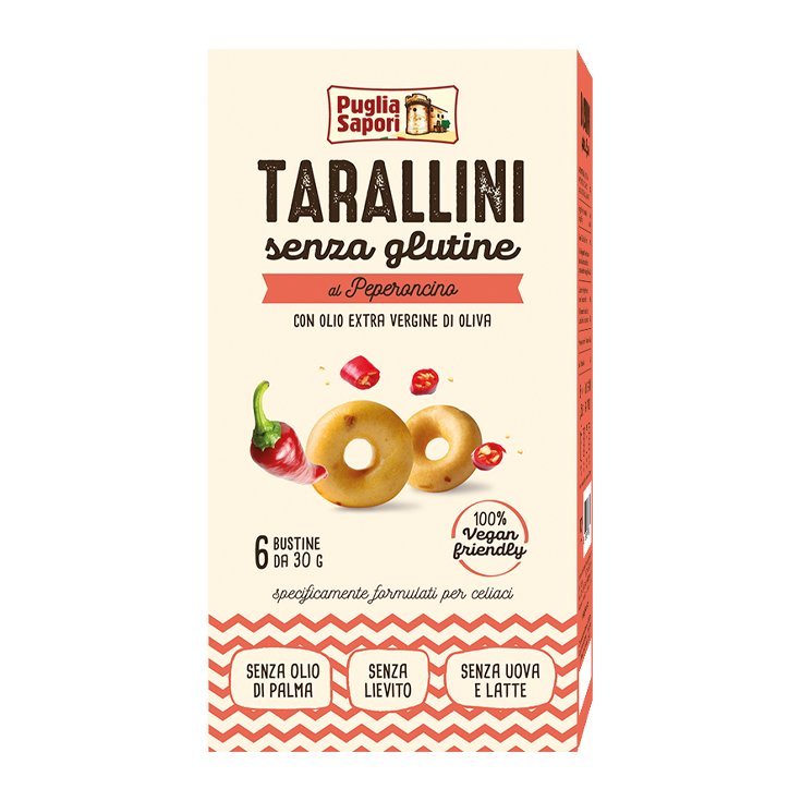 Puglia Sapori Tarallini Piment Sans Gluten 6x30g